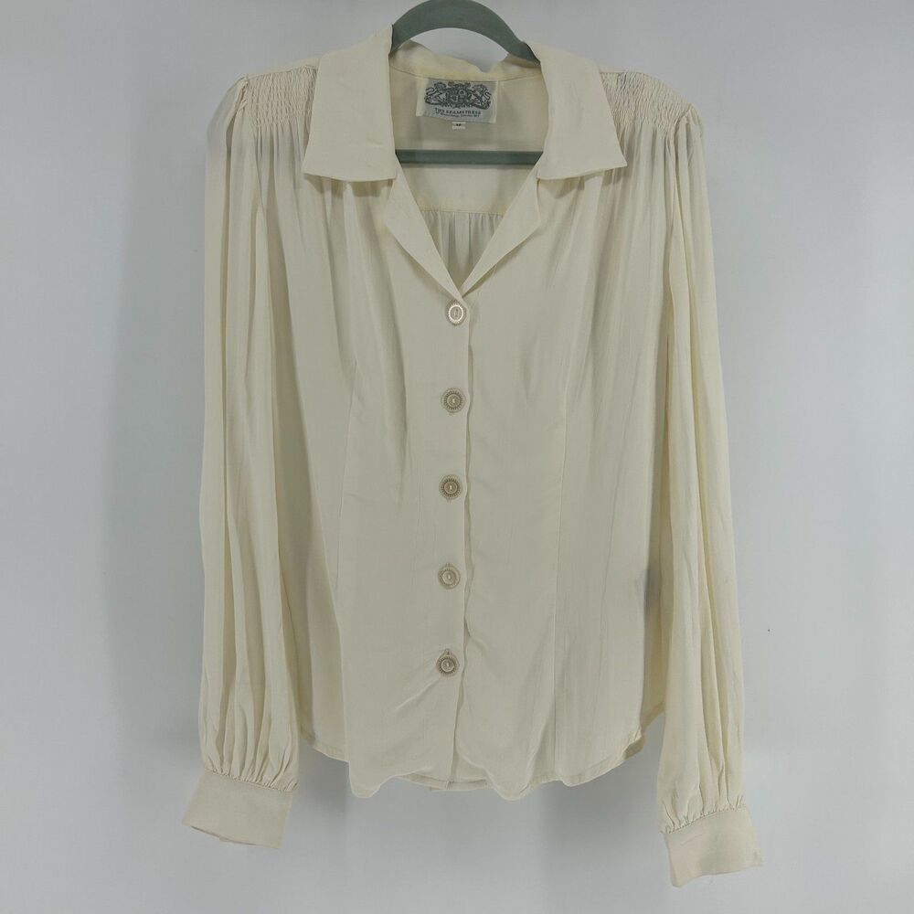 The Seamstress Of Bloomsbury London Button Up Shirt Poppy 1940's Style SZ 12 Top